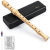 Eastar Flauto Dolce Soprano Tedesco in Legno di Acero, 3 Pezzi con Custodia Rigida e Kit Pulizia, per Adulti e Bambini, ERS-31GM