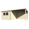 Decor et Jardin CASETTA IN LEGNO EDEN S891 Dimensioni 300x270 H 208 cm - pareti 28mm + PORTICO 270x280