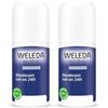 Weleda Deodorante da uomo Roll-on 24H, confezione da 2 x 50 ml