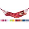 AMAZONAS Tahiti amaca | Impermeabile e resistente ai raggi UV | Morbido materiale EllTex | Colori vivaci e cordini extra lunghi | Superficie di riposo 200x100 cm | Portata fino a 120 kg (Vulcano)