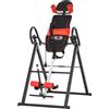 HOMCOM Panca a Inversione con Angolo e Altezza Regolabile e Poggiatesta, in Acciaio e Plastica, 79x114x153 cm, Rosso e Nero