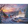 Schmidt 58035 Thomas Kinkade Disney, Cinderella, Bringing Home for Christmas, Puzzle da 1000 pezzi
