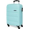 ROLL ROAD Flex Valigia rigida realizzata in ABS, un materiale, chiusura a combinazione laterale 4 ruote doppie bagaglio a mano, pratico interno con un vano, Blu scuro, 35 cm x 55 cm x 20 cm, Valigia