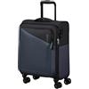 American Tourister DASH AMERICANO TORISTER DAMING - Spinner S, bagagli a mano espandibile, 55 cm, 39/46 L, nero/grigio (nero/grigio)