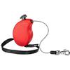 Ferplast Flippy One Guinzaglio per Cani Allungabile - Pratico Porta Sacchetti - Unico Pulsante Blocco & Rilascio - Design Italiano Ergonomico - Cordino - Max 8 kg - 3m, Rosso