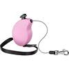 Ferplast Flippy One Guinzaglio per Cani Allungabile - Pratico Porta Sacchetti - Unico Pulsante Blocco & Rilascio - Design Italiano Ergonomico - Cordino - Max 8 kg - 3m, Rosa