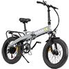 Nilox J4 Plus Bicicleta Eléctrica Plegable de Neumáticos Flat 20x4 Gris