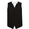 DQT, gilet da uomo in tinta unita, per smoking, in raso, elegante, per matrimonio Black 50