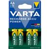 VARTA PILA TIPO STILO RICARICABILE AA 1.2V NIMH 2100 MAH CONFEZIONE DA 4 PEZZI