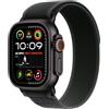 Apple Watch Ultra 2 (GPS + Cellular 49 mm) Smartwatch, Sportuhr mit Titangehäuse in Schwarz und Trail Loop in Schwarz (M/L), Fitness Tracker, Präzises GPS, batteria extra lunga