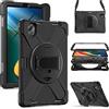 Gerutek Cover per Xiaomi Mi Pad 5 /Xiaomi Mi Pad 5 Pro 2021, Custodia in Gomma Antiurto Resistente agli Urti con Supporto Rotante 360/Cinghia a Mano/Spalla/Portapenne per Mi Pad 5/5 Pro, Nero