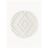 Westwing Collection Tappeto rotondo soffice a pelo lungo con struttura in rilievo Magda