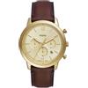 FOSSIL Orologio Neutra da uomo, movimento cronografo al quarzo con cinturino in pelle