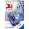 Ravensburger 3D Puzzle 11236 - Herzschatulle Disney Frozen 2-54 Teile - Aufbewahrungsbox für Fans von Anna und Elsa ab 8 Jahren: Erlebe Puzzeln in der 3. Dimension