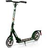 Hurtle Renegade Monopattino a 2 Ruote per Bambini, Adolescenti e Adulti - Manubrio a T Regolabile, Pedana in Lega Antiscivolo, Pieghevole e Portatile con Tracolla