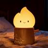 IHALO Natale Luce Notturna per Bambini, Ceppi D'albero Fiamma Ricaricabile Luce Notturna Dimmerabile a 2 Livelli Per Cameretta Dei Bambini, Luce da Lettura, Luminosità Regolabile Luce per Lettura