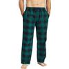 Jveyvth Pantaloni Pigiama Uomo in Flanella di Cotone Pantalone Pigiama Uomo Pantaloni Casual Scozzesi con Tasche e Chiusura con Bottoni