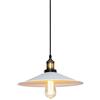 PETITES ECREVISSES Sospensione Vintage Industriale Lampadario in Metallo Bianco Plafoniera da Soffitto Paralume per Caffetteria Soffitta Cucina Sala da Pranzo (22cm)