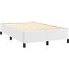 Tidyard Struttura Letto Singolo Moderno Senza Testiera in Similpelle/Ecopelle Bianca 120x200 cm - Una Piazza e Mezza Con Doghe