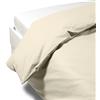 Caleffi 1003574 Percalle Sacco Completo Copripiumino per Matrimoniale Letto, Avorio