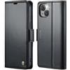 Rerzoiro Cover per iPhone 12/12 Pro Custodia Portafoglio [Blocco RFID] Premium Pelle PU Wallet Case Flip Libro con Porta Carte Slot Supporto Flip Case per iPhone 12/12 Pro, Nero