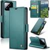 Rerzoiro Cover per Xiaomi 14 Custodia Portafoglio [Blocco RFID] Premium Pelle PU Wallet Case Flip Libro con Porta Carte Slot Supporto Flip Case per Xiaomi 14, Blu-verde