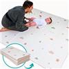 DrSilva DR-SILVA Tappeto Gioco per lo Sviluppo Motorio di Bambini e Neonato. Sicuro, Atossico, Spessore 1,5 cm, Grande 200x150 cm, Pieghevole, Portatile, Anti-Scivolo, Lavabile, Morbido e Anti-urto.