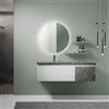 Talos Specchio da bagno a LED rotondo CESA Shine in oro opaco, Ø 60 cm, luce bianca neutra, adatto per ambienti umidi grazie al telaio in alluminio