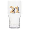 Maturi Bicchiere da pinta di birra per il 21° compleanno, oro e blu scuro - 570 ml/1 pinta