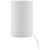 GILDE Lampada da tavolo con fiori di lillà, in porcellana bianca, motivo floreale, altezza 28,5 cm, decorazione primaverile