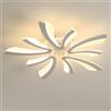 Comely Plafoniera da soffitto LED moderna 50W, 5025LM. Design elegante a cinque teste in alluminio e acrilico, ideale per soggiorno, camera da letto, Luce calda 3000K, bianco, 70cm.