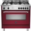 Bertazzoni La Germania Americana AMN965GVIT cucina Elettrico/Gas Gas Rosso