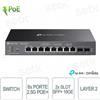 OMADA SG2210XMP-M2 - TP-Link Omada SG2210XMP-M2 Switch con 8 Porte 2.5GBASE-T, 2 Porte 10GE SFP+ e 8 porte PoE+ - Managed L2+