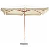 Greenwood Ombrellone Ecru' rettangolare SERIE STANDARD fusto ∅ 48 m con bastone in legno SENZA BASE cod. E1005