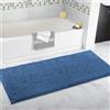 SHIJHUI Tappeto da bagno extra large, tappetino da bagno lungo, ultra morbido in ciniglia, antiscivolo e super assorbente, tappeto lungo per il bagno (blu, 80 x 160 cm)
