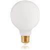 FLSNT Dimmable G125 - Lampadina grande E27, 7 W (equivalente 40 W), 600 LM LED Edison E27 vintage, 2200 K, bianco caldo, lampadina decorativa, vetro bianco opale, confezione da 1