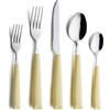 ANNOVA Flatware Set Stainless Steel Silverware/Cutlery Set With Colored Handles (20 Pieces, Yellow)