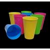 MIELIMON Confezione da 8 bicchieri colorati in plastica - Bicchieri riutilizzabili 450 ml in 4 colori - Bicchieri in plastica dura per feste, campeggio lavabili in lavastoviglie, senza BPA