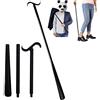 Fairman - Bastone da toeletta, 84 cm, con corno per scarpe, strumento di rimozione calze, rimovibile e estesa, per scarpe, calze, camicie e pantaloni.