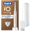 Oral-B iO 2 Spazzolino Elettrico Oral B, Rosa, 1 Testina Di Ricambio, 1 Spazzolino, Custodia Da Viaggio, Supporto per Testine, Delicato sulle Gengive, Efficace sulla placca, Sensore di Pressione