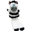 JACK AND VANILLA, Zebra Bianca in Peluche Morbido e Durevole per Cani e Gatti, Ideale per abbracci e Giochi, stimola l'immaginazione, 30 cm, Colore Bianco