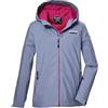 killtec Bambine e ragazze La giacca funzionale è impermeabile/giacca antipioggia con cappuccio KOS 146 GRLS JCKT, neon pink, 140, 43218-000