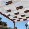 Giuri Tessuti - Fascia Ombreggiante in TESSUTO Outdoor da 310 g/m² per pergola e gazebo - Telo copertura a onda da esterno al metro lineare (60 CM, BIANCO)