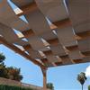 Giuri Tessuti - Fascia Ombreggiante in TESSUTO Outdoor da 310 g/m² per pergola e gazebo - Telo copertura a onda da esterno al metro lineare (45 CM, TORTORA)