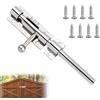 QYRDBGY Chiavistello Per Porta In Legno, Serratura Porta Inox 304 Con Foro Con 8 Viti Ispessite Catenaccio Porta Chiavistello Porta Adatto a Porte, Finestre e Recinzioni (16cm)