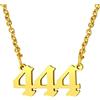 FindChic Collana con Numero Angelico Ciondolo con Numero dell'Angelo 000-999, Collana in Acciaio Inossidabile da Donna Regalo per Ragazza