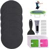 Bkemkri 5 Pezzi Riparazione per Trampolino, 10,2 X 10,2 cm per Fissaggio Trampolino, Toppe per Riparazione Forature, Riparazione di Fori o Strappi in un Tappeto Elastico, Castello Gonfiabile, Fori Nella Tenda