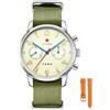 TOPHILL Orologio da uomo classico 40 mm con movimento gabbiano pilota cronografo 1963 ST1901 movimento meccanico orologio vetro zaffiro specchio cassa in acciaio inox (viene fornito con cinturino