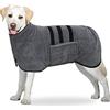 BASVII Accappatoio per cani in microfibra, accappatoio per cani di taglia media e piccola ad asciugatura rapida e banda retrattile regolabile taglia (XL)