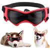 YISKY Occhiali Sole Animali Domestici, Occhiali per Cani, Pet protezione UV, Occhiali Sole per Cani, Occhiali Sole per Cani Anti UV, Occhiali Per Cani Antivento, per Cani di Taglia Grande e Media (rosso)